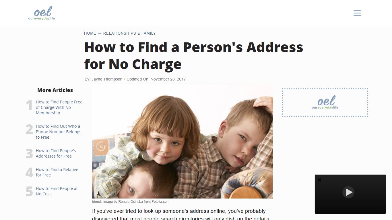 How to Find a Person's Address for No Charge - Our Everyday Life